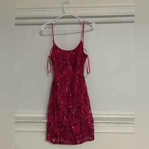 Worn Once, Sequence Homecoming Dress, Low Back